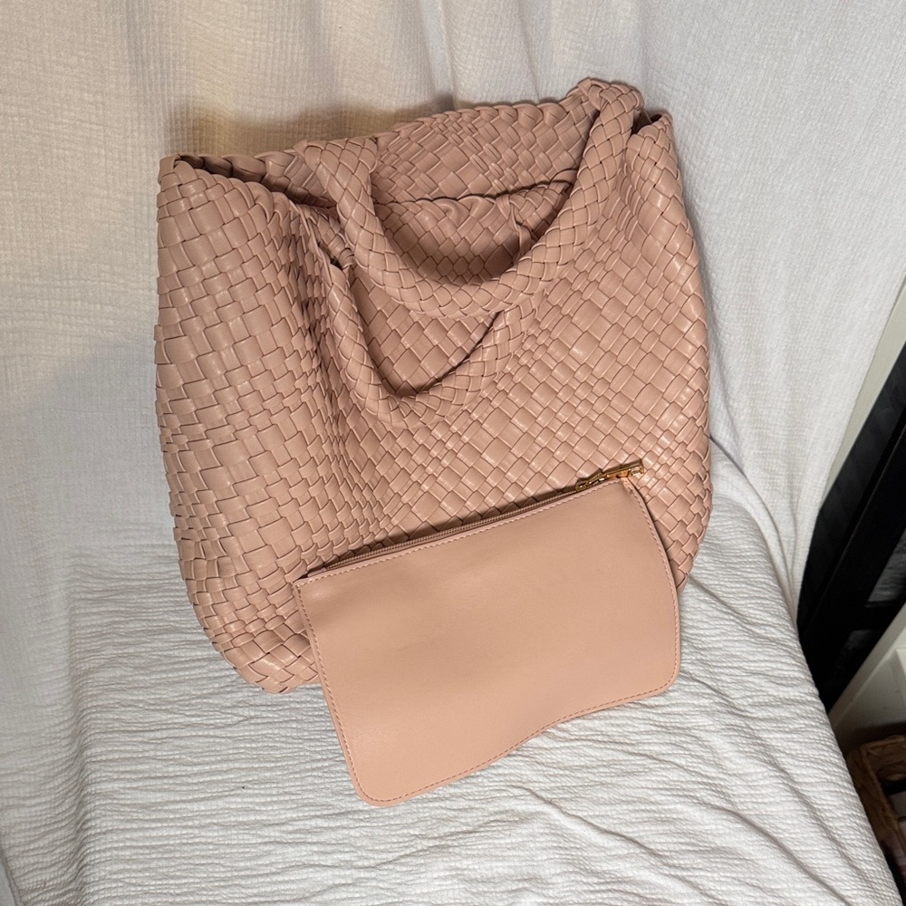 Woven Pink  Handbag/Tote Bag
